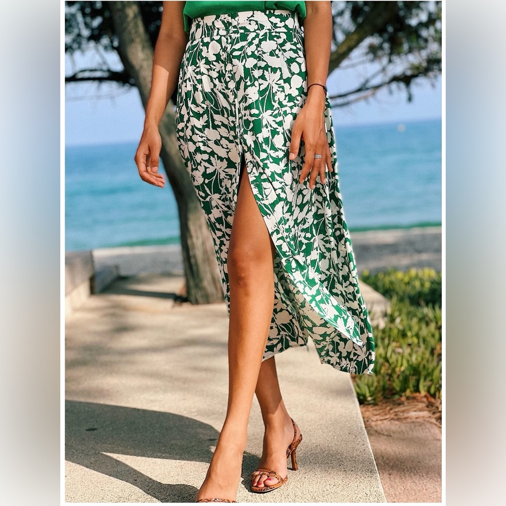 Green floral Maxie skirt